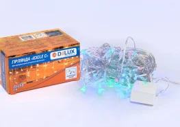 Фото гирлянда внутренняя delux icicle c 75led ip20 мультицветный 2х0,7м (90017985)