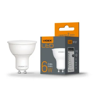Лампа VIDEX MR16e 6W GU10 3000K (VL-MR16e-06103)