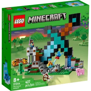 Фото конструктор lego minecraft форпост с мечом 427 деталей (21244)