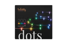 Фото гирлянда twinkly smart led dots lights rgb 200 gen ii ip44 10м (twd200stp-beu)