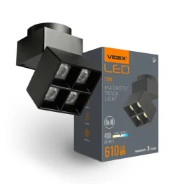 Фото светильник магнитный трековый videx le24b 7.5w 4000k 48v black (vl-trms-le24b)