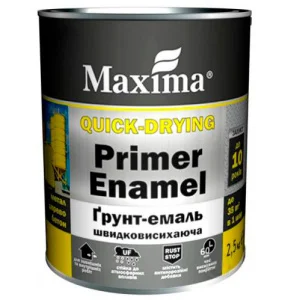 Грунт-эмаль Maxima быстросохнущая вишневая глянцевая 2,5кг