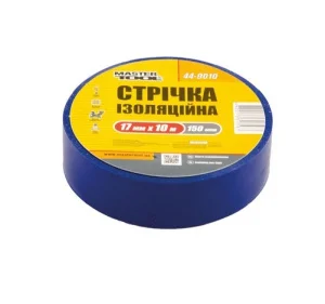 Стрічка ізоляційна MasterTool 17ммx10м, 10 шт, синя (44-9010)