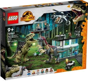 Фото конструктор lego jurassic world атака гигантозавра и терризинозавра 810 деталей (76949)