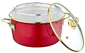 Каструля-фритюрниця O.M.S. 22x11см 3,7л 3 предмети (OMS 10100-22-3,7л-Red)
