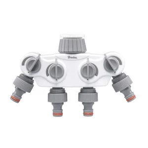 Розподільник з 4 кранами BRADAS WHITE LINE SOLID (WL-3034K)