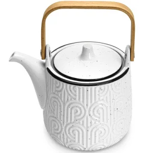 Фото заварочный чайник fissman art deco фарфор 1000мл (13544)