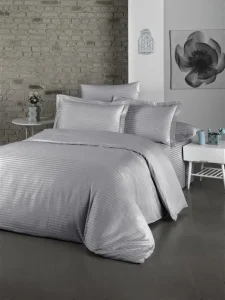 Комплект постільної білизни LightHouse Exclusive Sateen STRIPE LUX сірий 200x220см євро (50255_2,0)