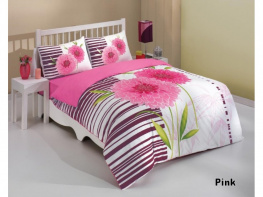 Фото комплект постельного белья ortum 2 сп. 200x220 касимпати розовый