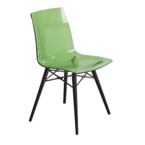 Стілець Papatya X -Treme-S WOX 35 прозоро-зелений, бук венге лак (3039)