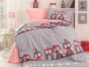 Комплект постільної білизни HOBBY Poplin Linda сірий 160x220см півтораспальний (21782_1,5)