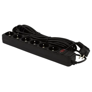 Фільтр-подовжувач мережевий LogicPower LP-X6, 6 розеток, 10м з заземленням