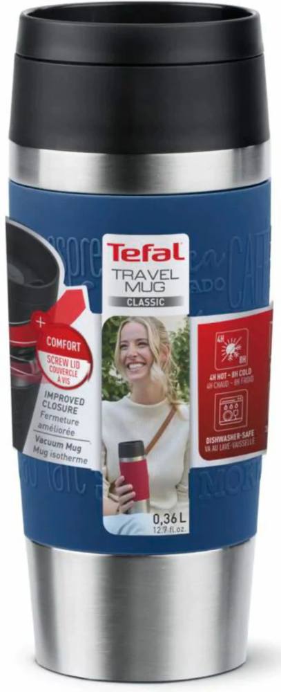 Термочашка Tefal Travel Mug Classic 360мл синій (N2020310)