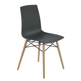 Фото стул papatya x-treme-s wox антрацит матовый, бук натуральный лак (3016)
