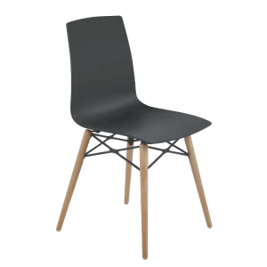 Стілець Papatya X -Treme-S WOX антрацит матовий, бук натуральний лак (3016)