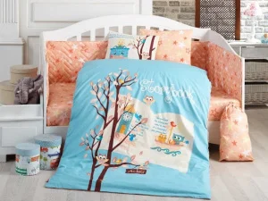 Комплект постільної білизни дитячий HOBBY Dream Clock блакитний 100x150см (44408)