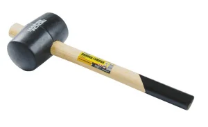 Киянка гумова Mastertool чорна, 100 м, 1200 гр, рукоятка з дерева (02-0305)