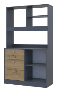 Фото мини-кухня doros лея графит/дуб эвок 100х43х171см (81359336)