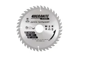 Круг пиляльний по дереву Granite 40Т 180x32мм (5-18-041)