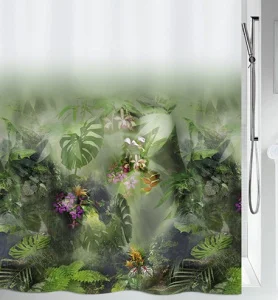 Шторка для ванної Spirella Jungle polyester зелена 180x200см (10.20157)