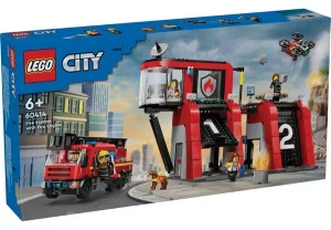 Фото конструктор lego city пожарное депо с пожарной машиной 843 детали (60414)