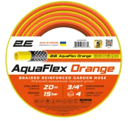 Шланг садовый 2Е AquaFlex Orange 3/4“ 20м (2E-GHE34OE20)