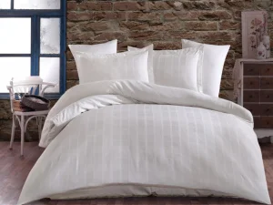 Комплект постільної білизни Hobby Exclusive Sateen Diamond Ekose кремовий євро (45900_2,0)