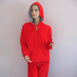 Фото пижама женская на молнии arya l красная