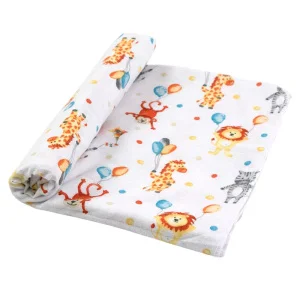 Фото пеленка руно зоопарк фланель 90x110см (204.05_зоопарк)