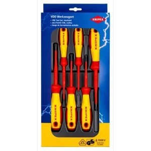 Набір діелектричних викруток Knipex Phillips/Pozidriv 6шт (00 20 12 V04)
