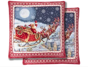 Наволочка новорічна Lefard Home Textile Guizzo з люрексом 45x45 см (716-110)
