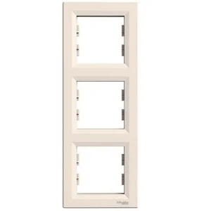 Рамка SCHNEIDER ASFORA EPH5810323 вертикальна 3-постова кремова