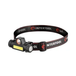 Фото фонарь налобный intertool аккумуляторный с магнитом lb-0309