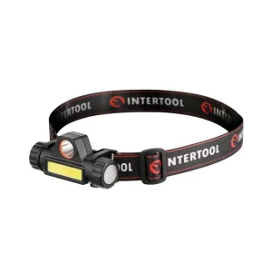 Ліхтар налобний Intertool акумуляторний з магнітом LB-0309
