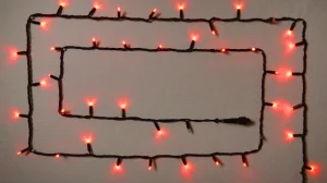 Гірлянда зовнішня Delux String 100LED IP44 EN червоний 2x5м (90012971)