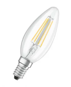 Фото светодиодная лампа osram leds clb 40 4w/827 fil 230v e14