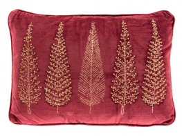Фото подушка декоративная lefard новогодняя с вышивкой 30х50см (877-037)