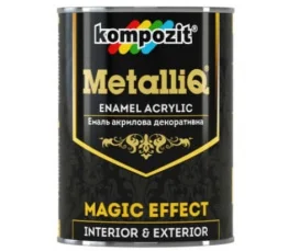 Эмаль акриловая Kompozit MetalliQ серебро 0,9кг