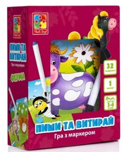 Настільна гра Vladi Toys Пиши та витирай Ферма (VT 5010-19)