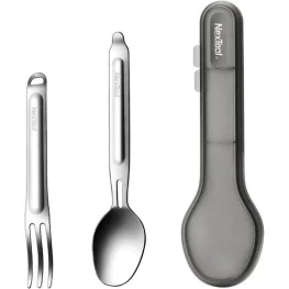 Туристический набор ложка-вилка NexTool Portable Stainless Steel Tableware, нержавеющая сталь (NE20133)