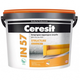 Краска интерьерная структурная Ceresit IN 57 Structure 10л