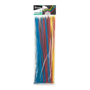 Стяжки кабельні Bradas Colour Mix 4,8x200мм 100шт (TSM51148200)