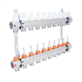 Коллектор Icma 1" 10 выходов с расходомерами (87K013PM06)