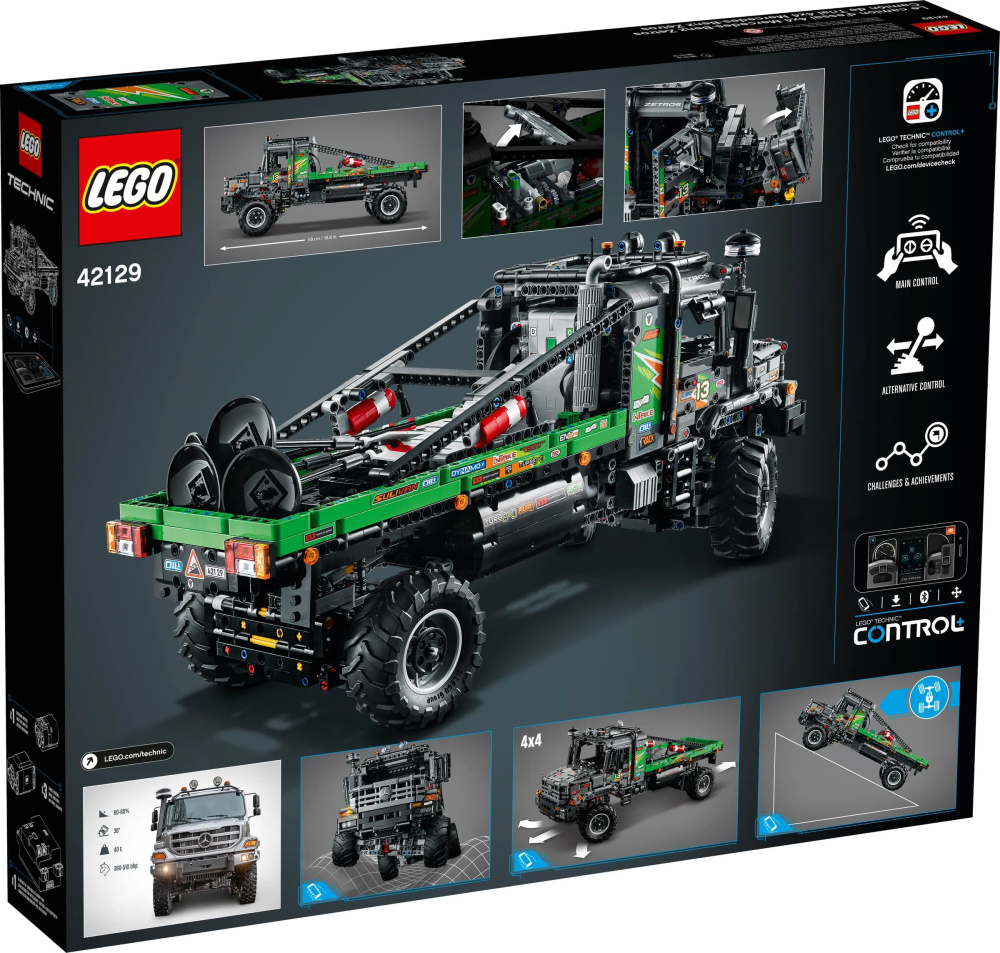 Конструктор Lego Technic Повнопривідна вантажівка для випробувань Mercedes-Benz Zetros 2110 деталей (42129)