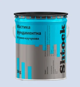 Мастика бітумно-каучукова фундаментна Shtock 3кг (10610408)