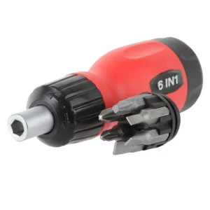 Викрутка реверсивна Intertool з комплектом біт 6шт (VT-1009)