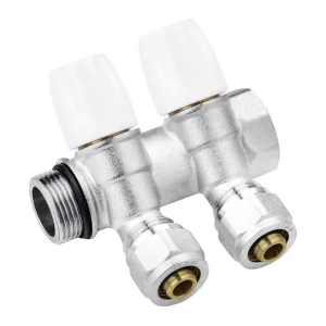 Колектор з перекриттям Karro Super на 2 виходи 3/4“x16 ВЗ (KR17021/1)