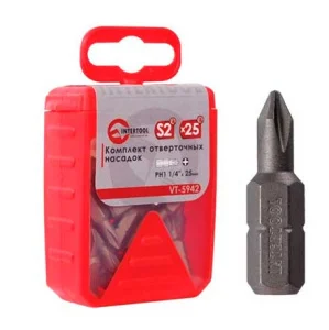 Комплект біт Intertool до викруток 25шт (VT-5942)