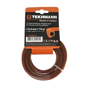 Леска для триммера Tekhmann Квадрат DUAL 2,4мм/15м (T.40624015)