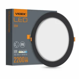 Фото светильник videx back встраиваемый круглый 20w 5000k black (vl-dlbr-205b)